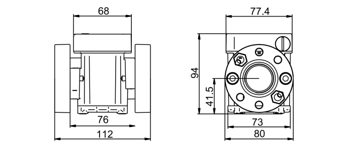 K600/3 1" - Импульсный счетчик для антифриза, масла и ДТ, 10-100 л/м, Италия