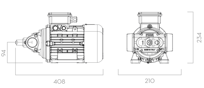 Насос электрический шестеренчатый для масла 220В 65 л/м Piusi F00334800