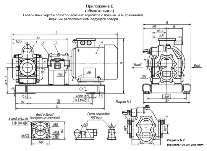 Насос электрический шестеренчатый для дизеля, масла и мазута 325 л/м Ливгидромаш Ш 40-4-19,5/6 с 7,5 кВт (Ливны)