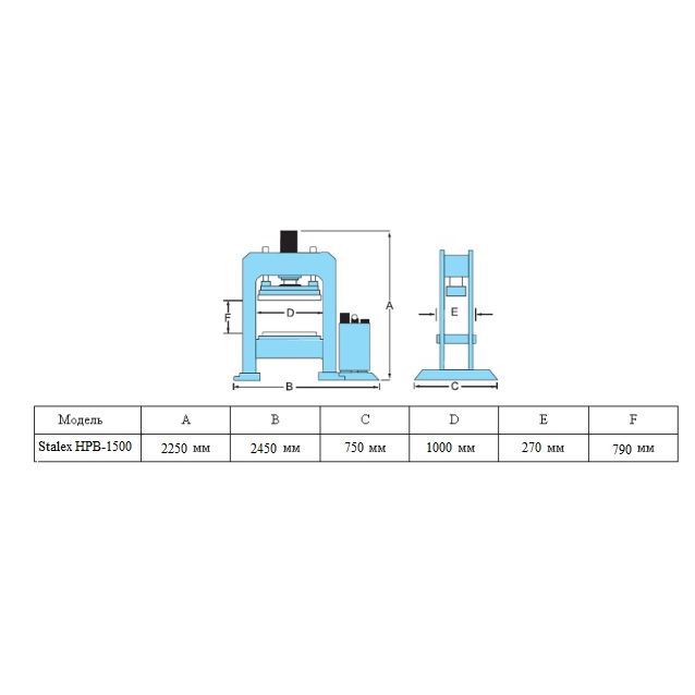 Электрогидравлический пресс 150 тонн Stalex HPB 1500 электропривод