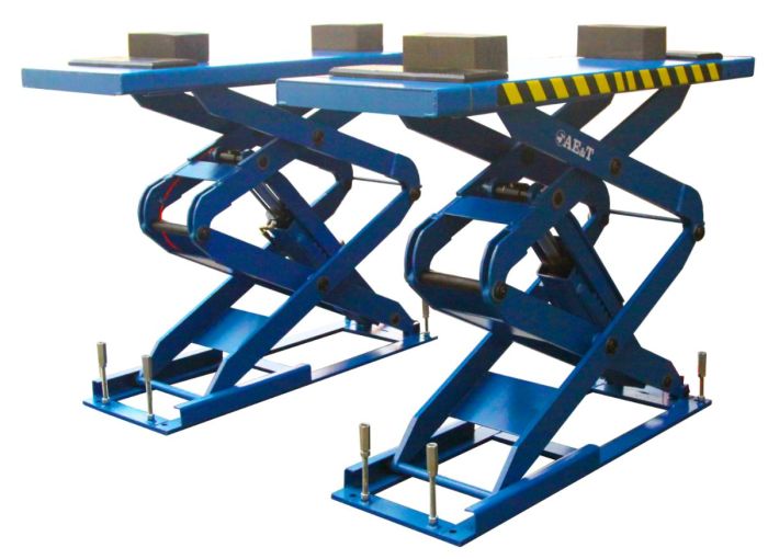 Подъемник ножничный 3т 380В для автосервиса и сход-развала AE&T F6105-380 электрогидравлический