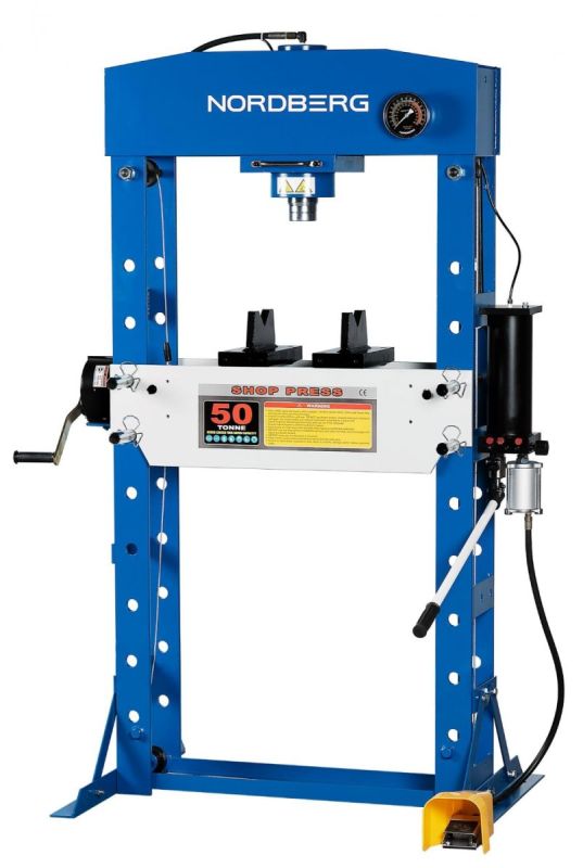 Гидравлический пресс для автосервиса 50 тонн Nordberg N3650A ручной и пневмопривод