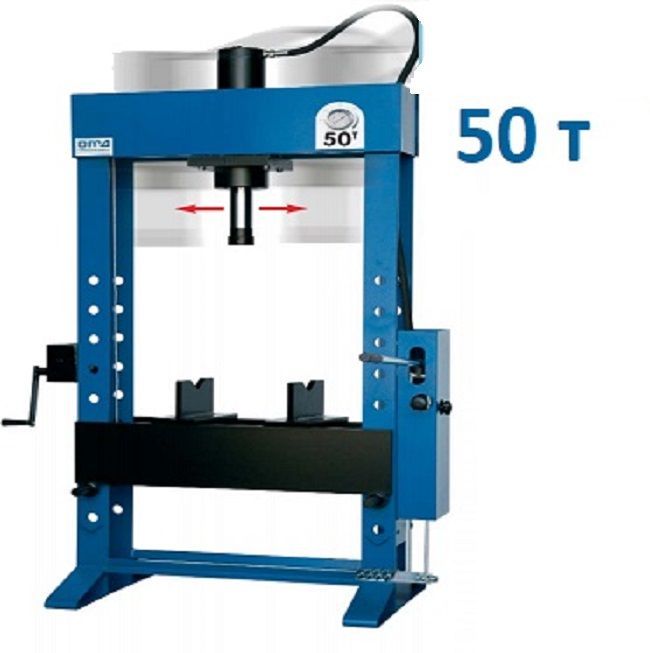 Гидравлический пресс для автосервиса 50 т Werther PR50 PMS 658S ручной и ножной привод