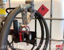 Видеообзор товара Мини заправка с заправочным узлом для дизельного топлива 12в Artaz BAK640-0807jul с переносной рамой и держателем пистолета